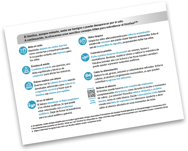 Consejos para pacientes: Imagen de documento de consejos